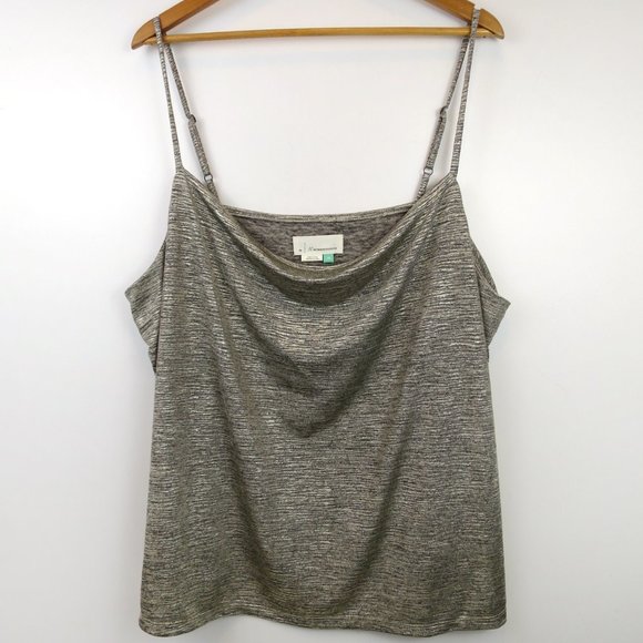 Anthropologie Silver Shimmer Cami Tank Top Size 3X - Picture 5 of 11